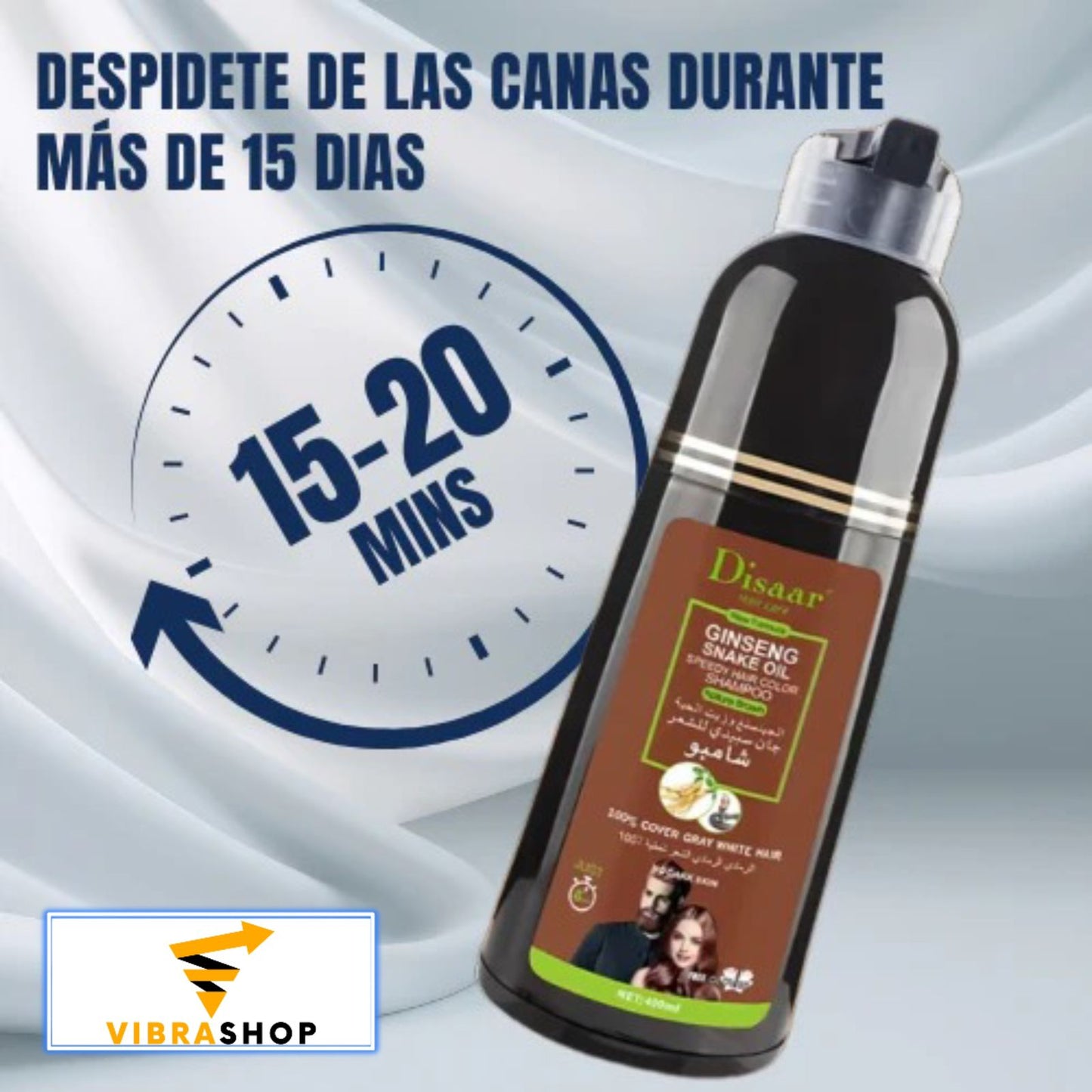 RECUPERA TU COLOR SIN DAÑAR TU CABELLO - SHAMPOO CUBRE CANAS