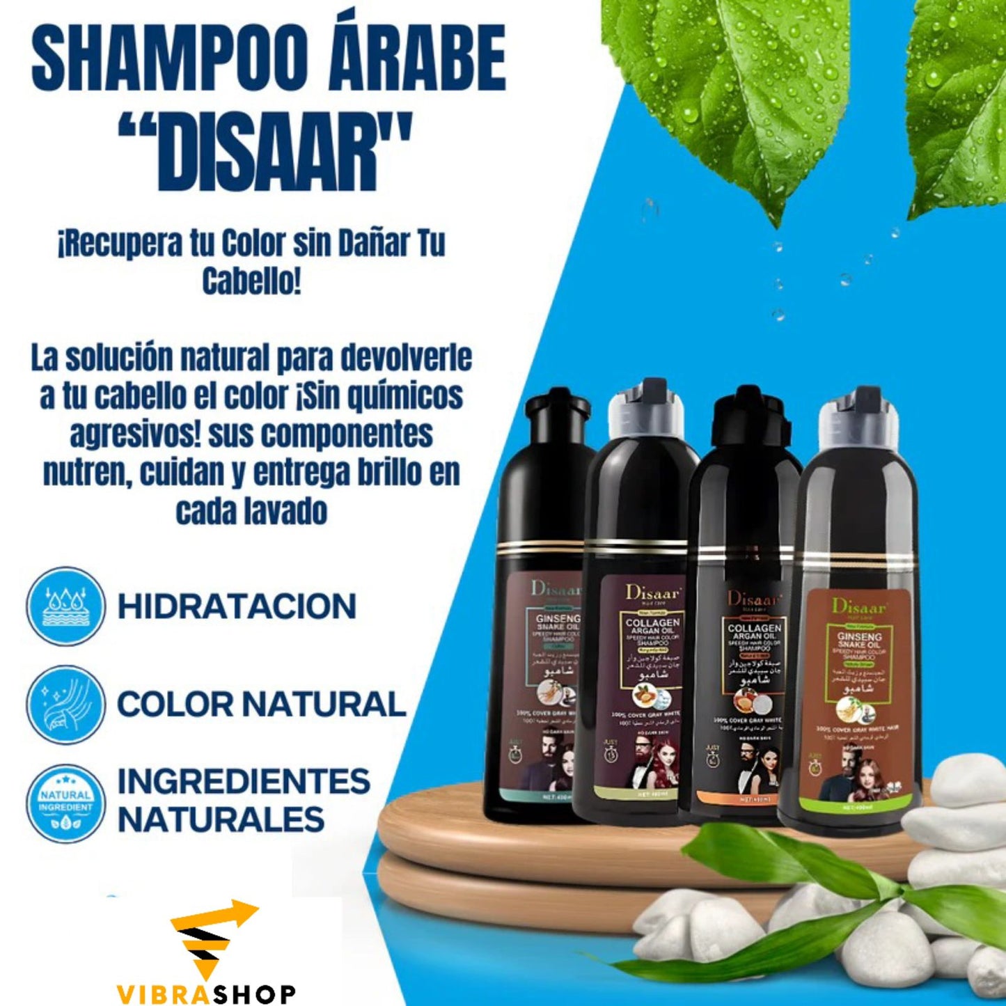 RECUPERA TU COLOR SIN DAÑAR TU CABELLO - SHAMPOO CUBRE CANAS