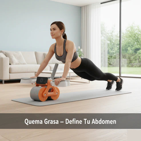 Rueda abdominal con rebote automático y soporte ergonómico AuraPro™