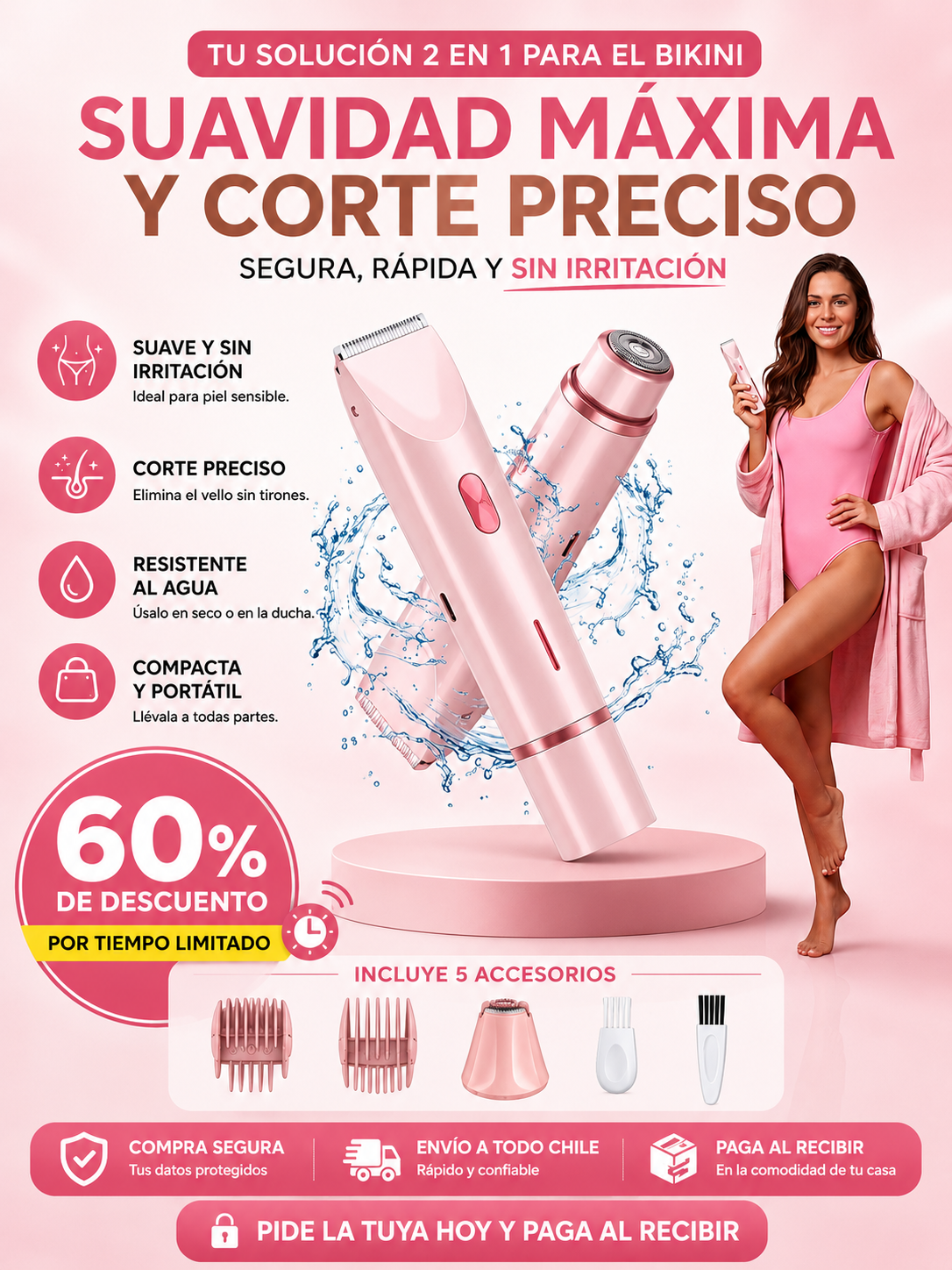 Suavipiel® | Rasuradora Femenina 2 en 1