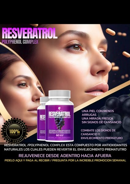 RESVERATROL B PLUS™ ANTIEDAD - OFERTA SOLO POR HOY + ENVÍO GRATIS