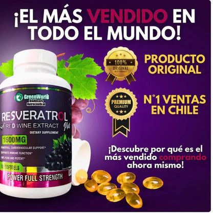 RESVERATROL B PLUS™ ANTIEDAD - OFERTA SOLO POR HOY + ENVÍO GRATIS