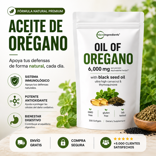 Aceite De Orégano 6000 Mg 60 capsulas