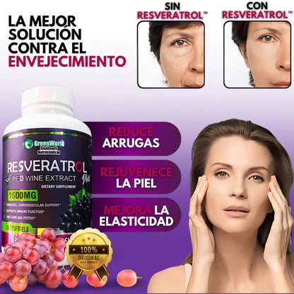 RESVERATROL B PLUS™ ANTIEDAD - OFERTA SOLO POR HOY + ENVÍO GRATIS