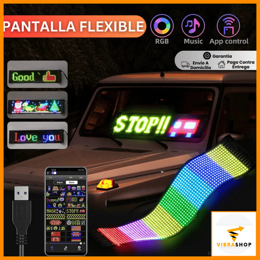 FLEXILED™ PANTALLA FLEXIBLE LED PARA AUTO - OFERTA SOLO POR HOY + ENVÍO GRATIS