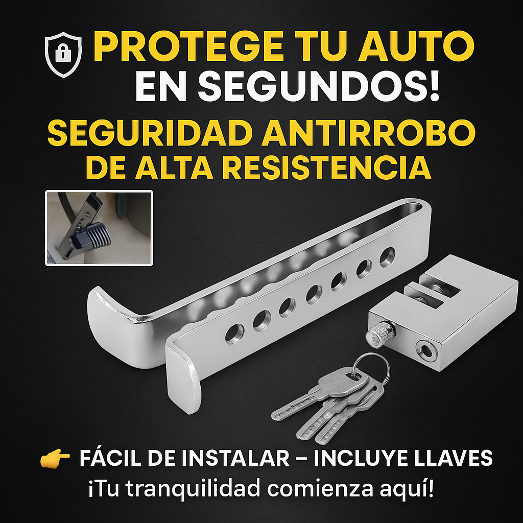 Autolocked™ – Traba Pedales Antirrobo de Alta Seguridad