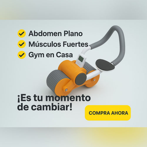 Rueda abdominal con rebote automático y soporte ergonómico AuraPro™